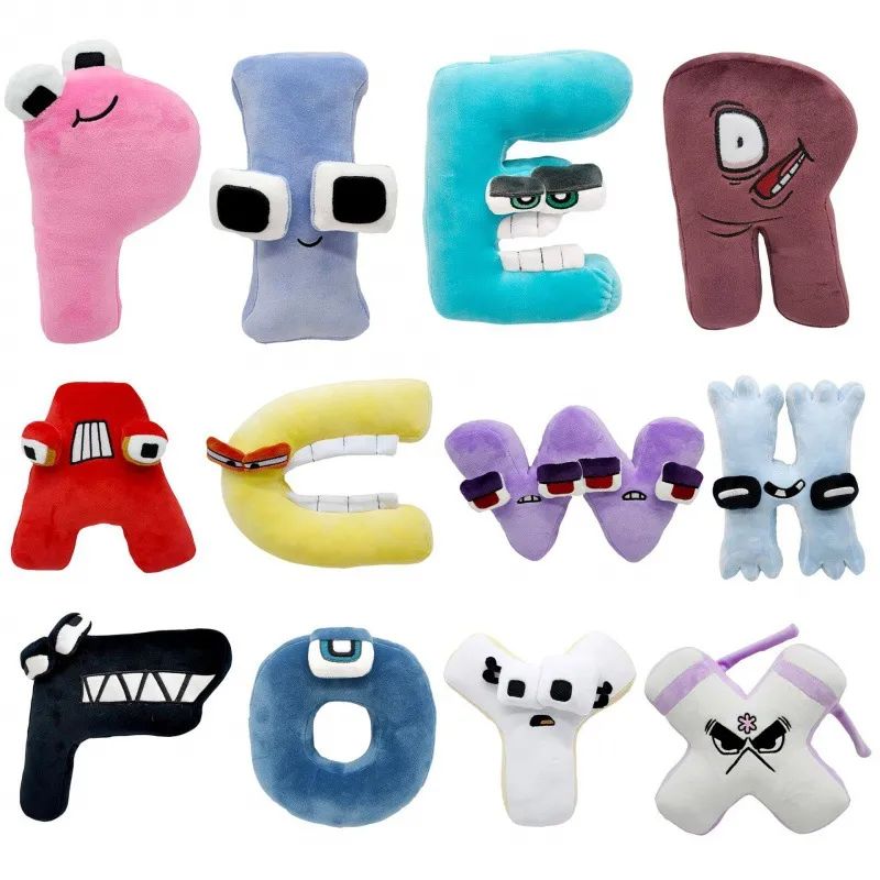 26 A-Z Plushie Alphabet Lore Plush Toy Pack Game Stuffed Doll Anime Soft  Baby Hug Pillow Kid Gift