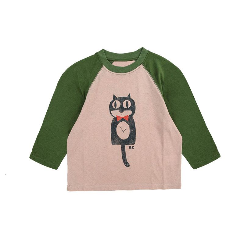 grön katt-t-shirt