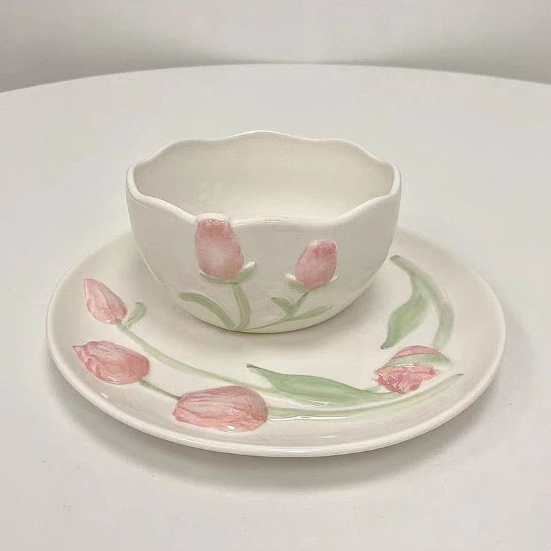 Pink bowl plate