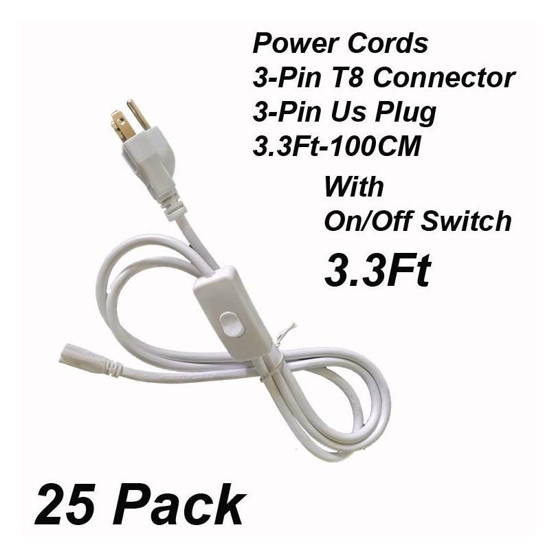 3Pin 3Ft Power Cords With Switch