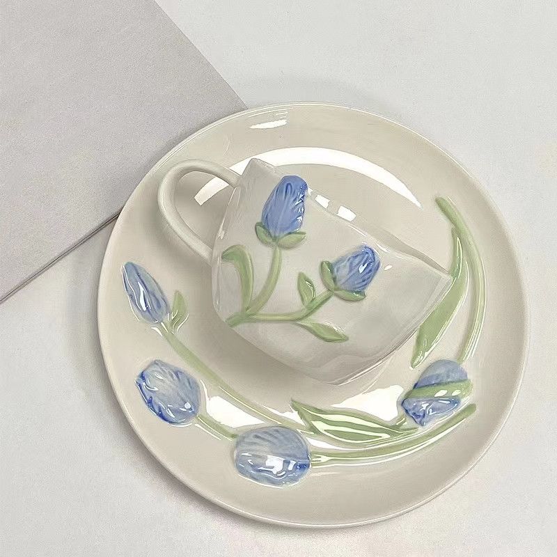 Blue cup plate