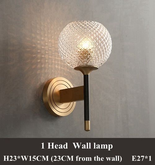 1 lampada da parete per la testa
