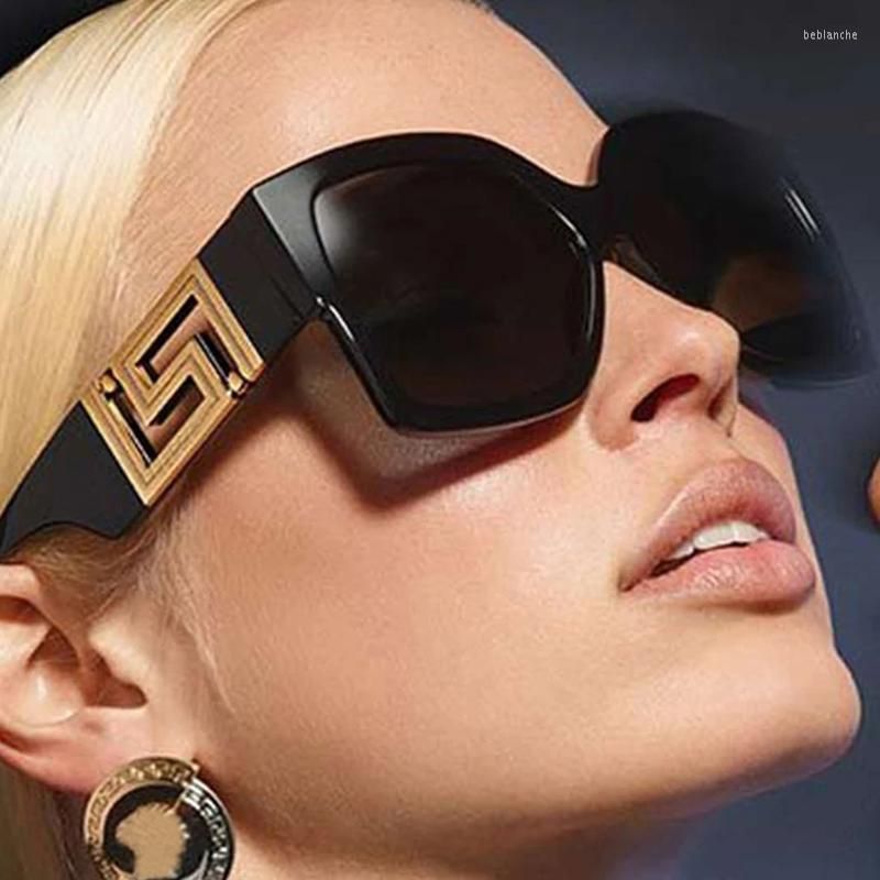 2023 Vintage Big Frame Sunglasses Women Brand Designer Gradient