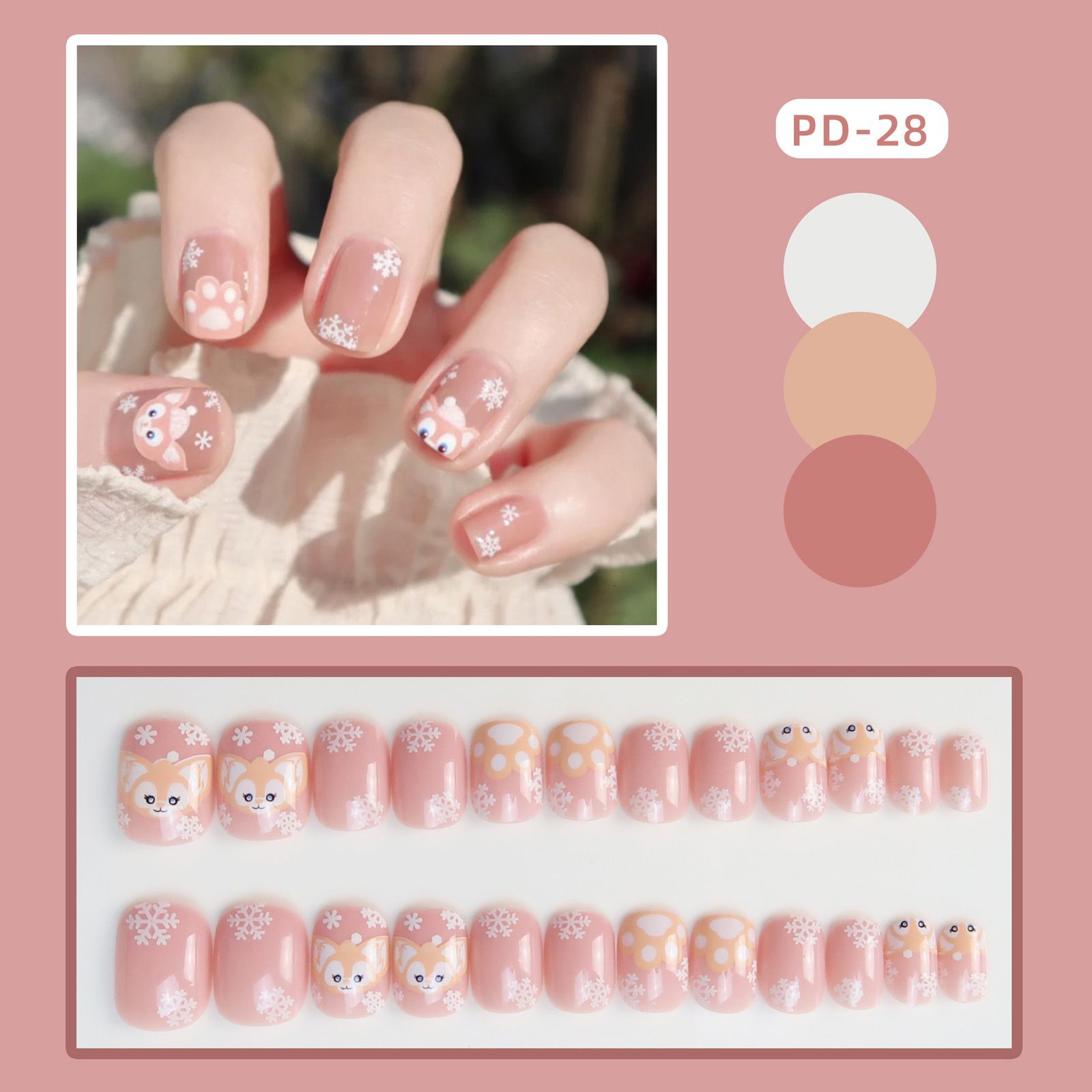 Pd-28-fake Nails Art