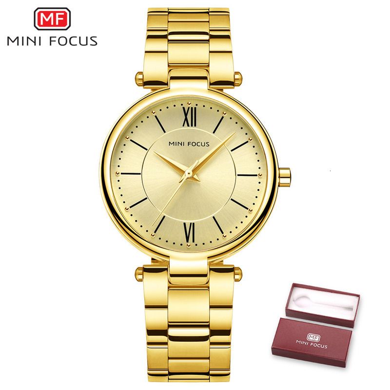 gold watch with box