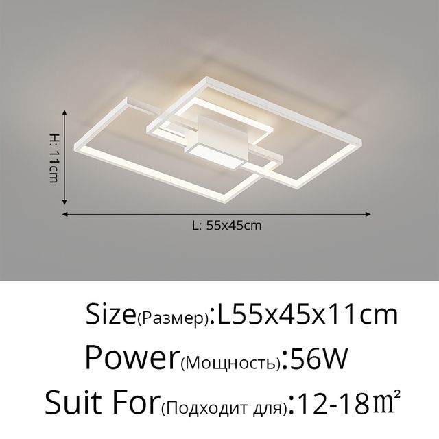 Ściągnięcie białego kwadratu 55 cm z zdalnym