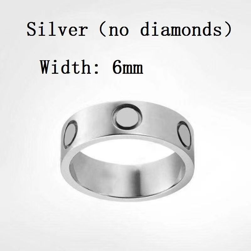6mm silver ingen diamant