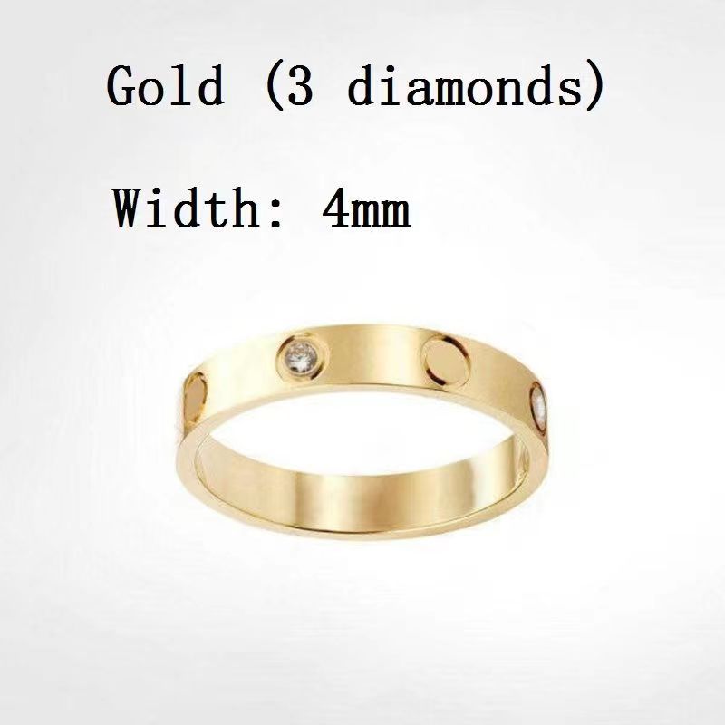 4mm guld med diamant