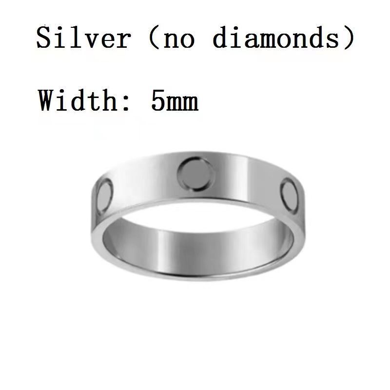 5mm Silver No Diamond