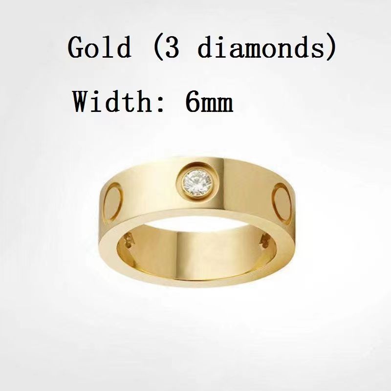 6mm Gold with Diamond