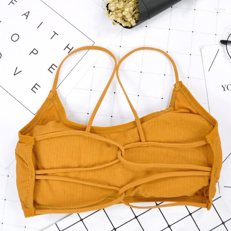 Soutien-gorge de yoga jaune