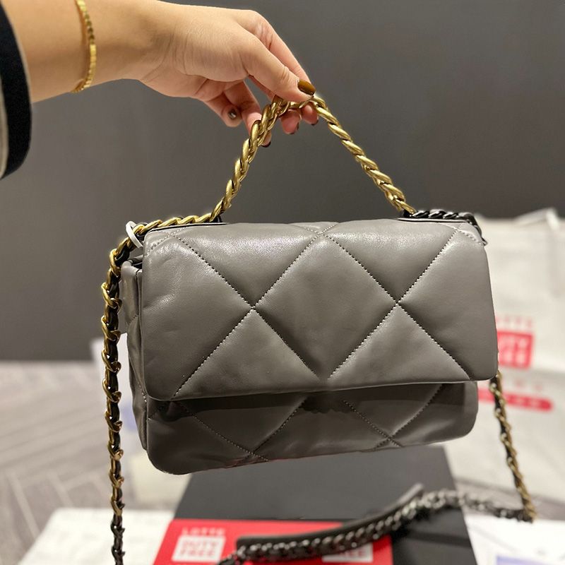 Chanel Grey Felt Large Flap Bag 13B