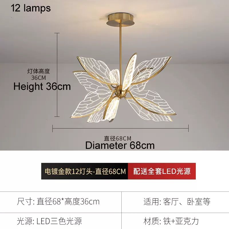 Diameter 68cm H36cm 12 Lamps