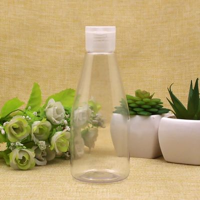 Plastique transparent de la bouteille transparente de 200 ml