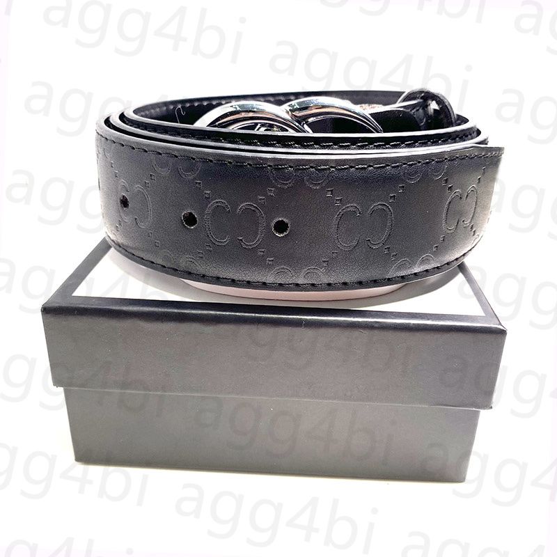 #5 Embossed black + Open silver buckle