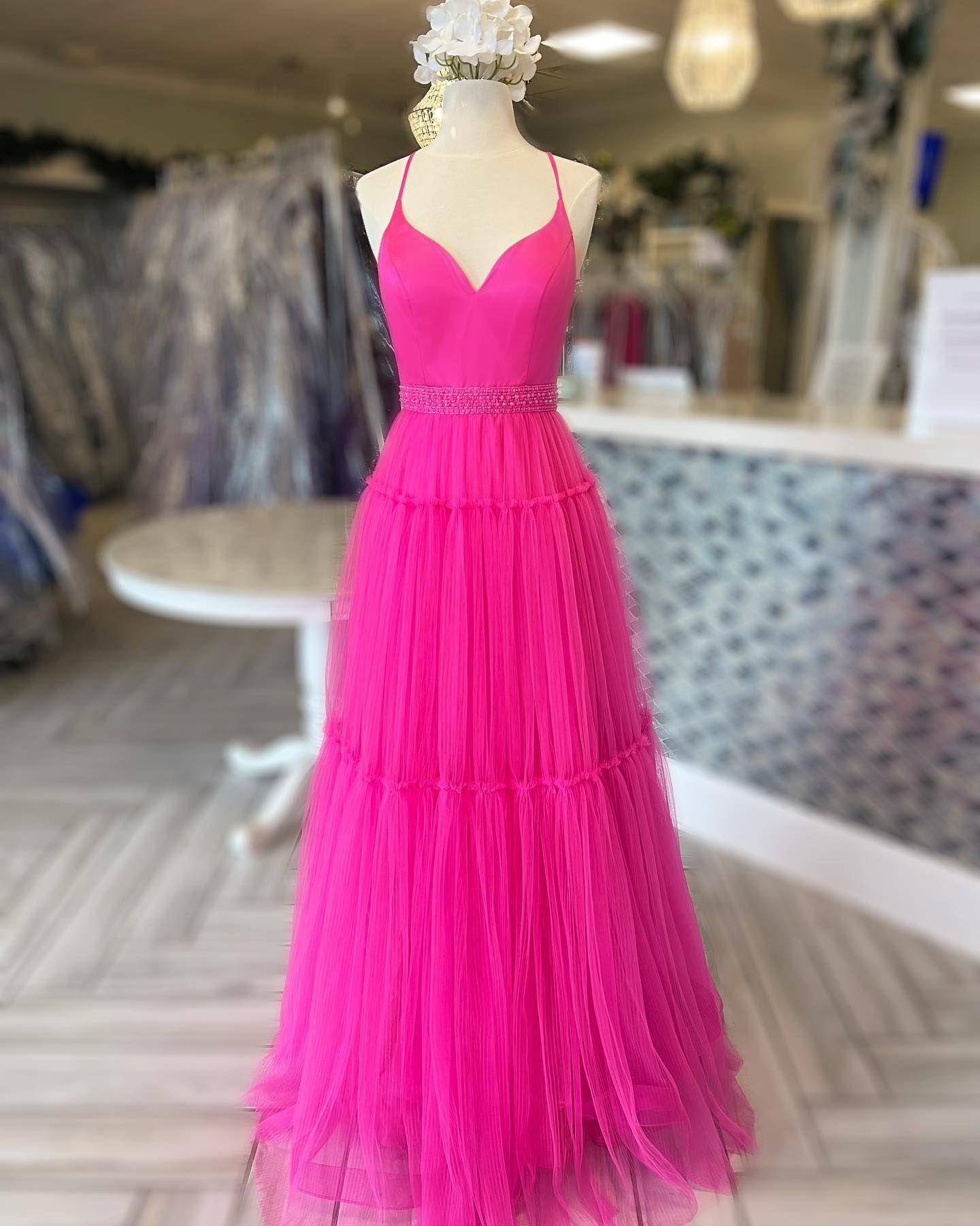 Candy Color Prom Dress With Pleated Skirt Drama A Line Lady Preteen ...