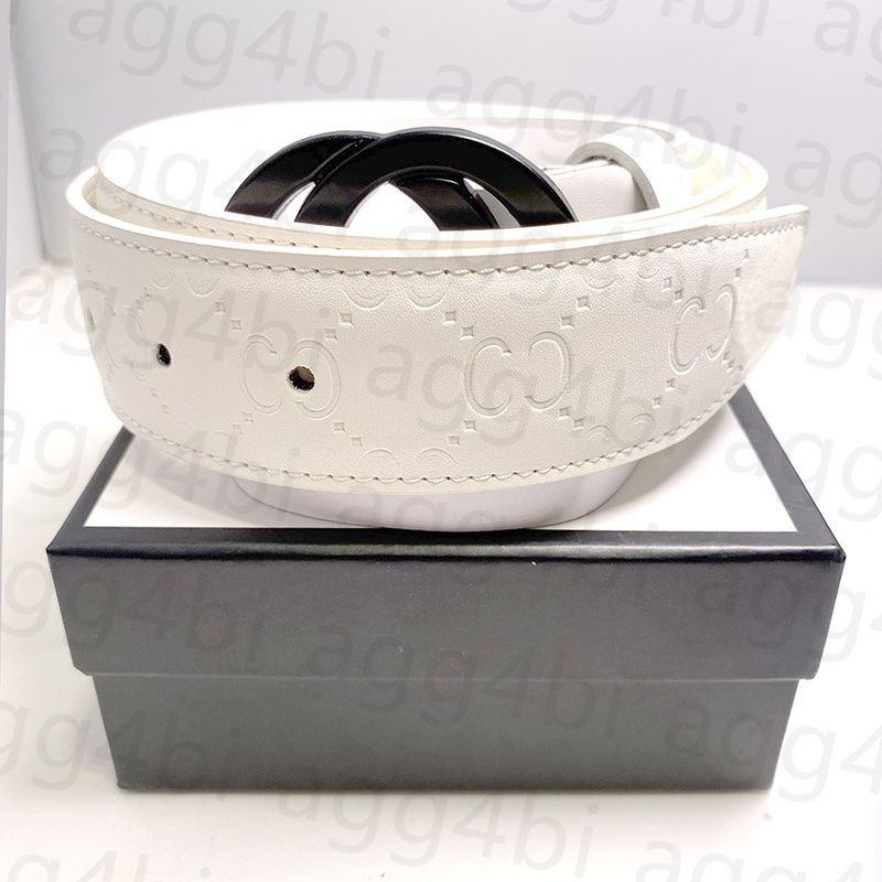 #9 Embossed white + round black buckle