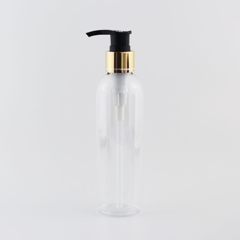 200ml Clear Bottle Black Pet