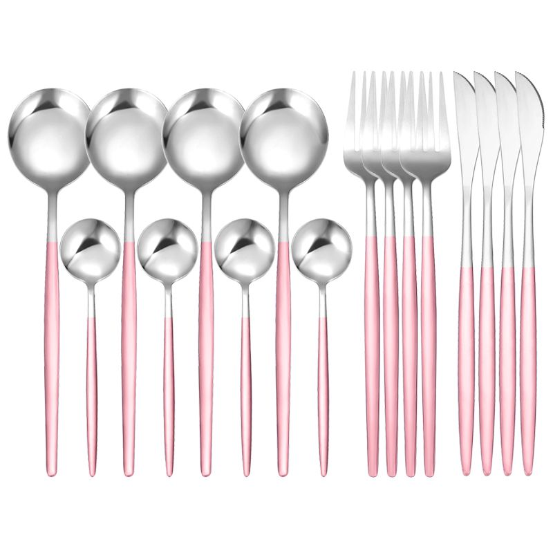 16 PCs rosa Silber