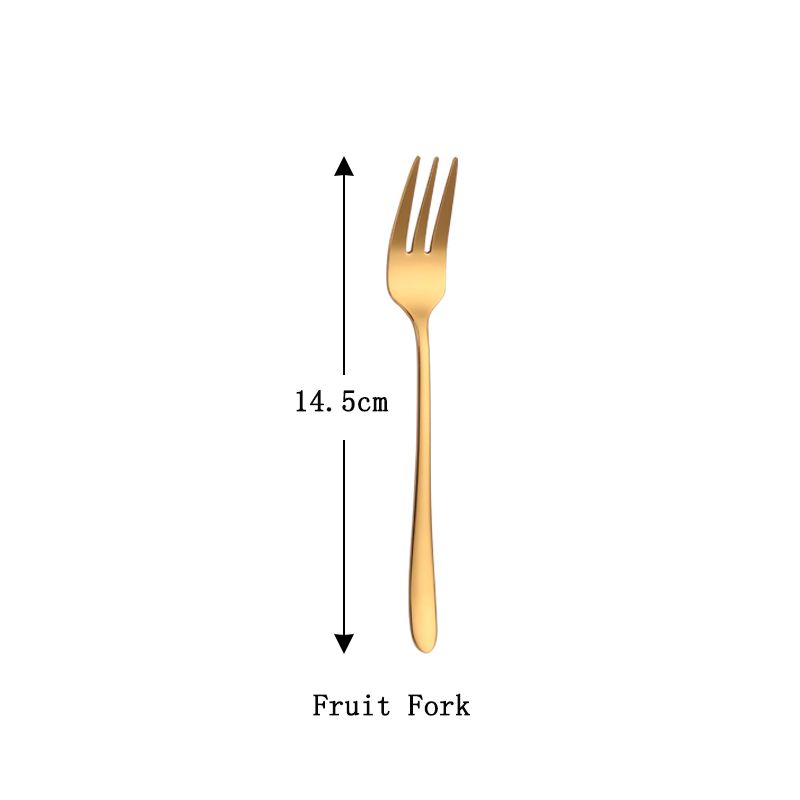 1PCS Gold Fruitfork