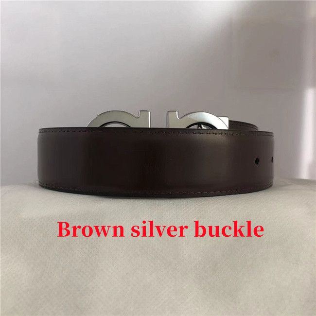 Brown silver buckle