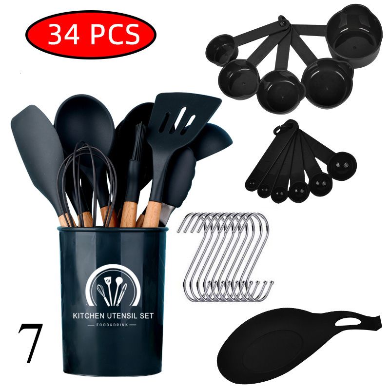 34pcs Black Set