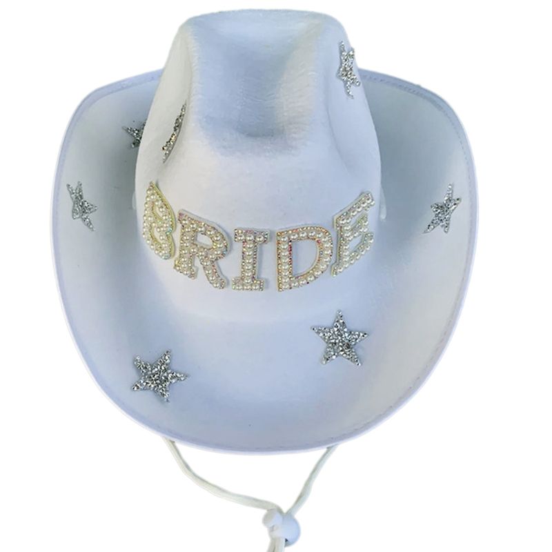 Brid di cappello in denim bianco