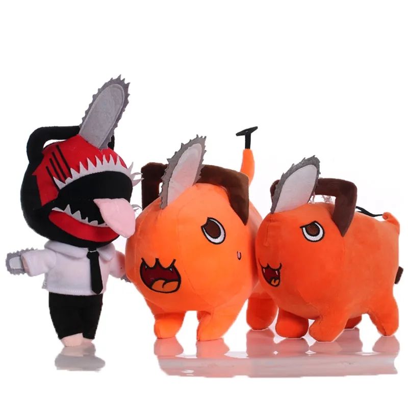 30cm Pochita Plush Chainsaw Chain Saw Man Cosplay Standing Orange