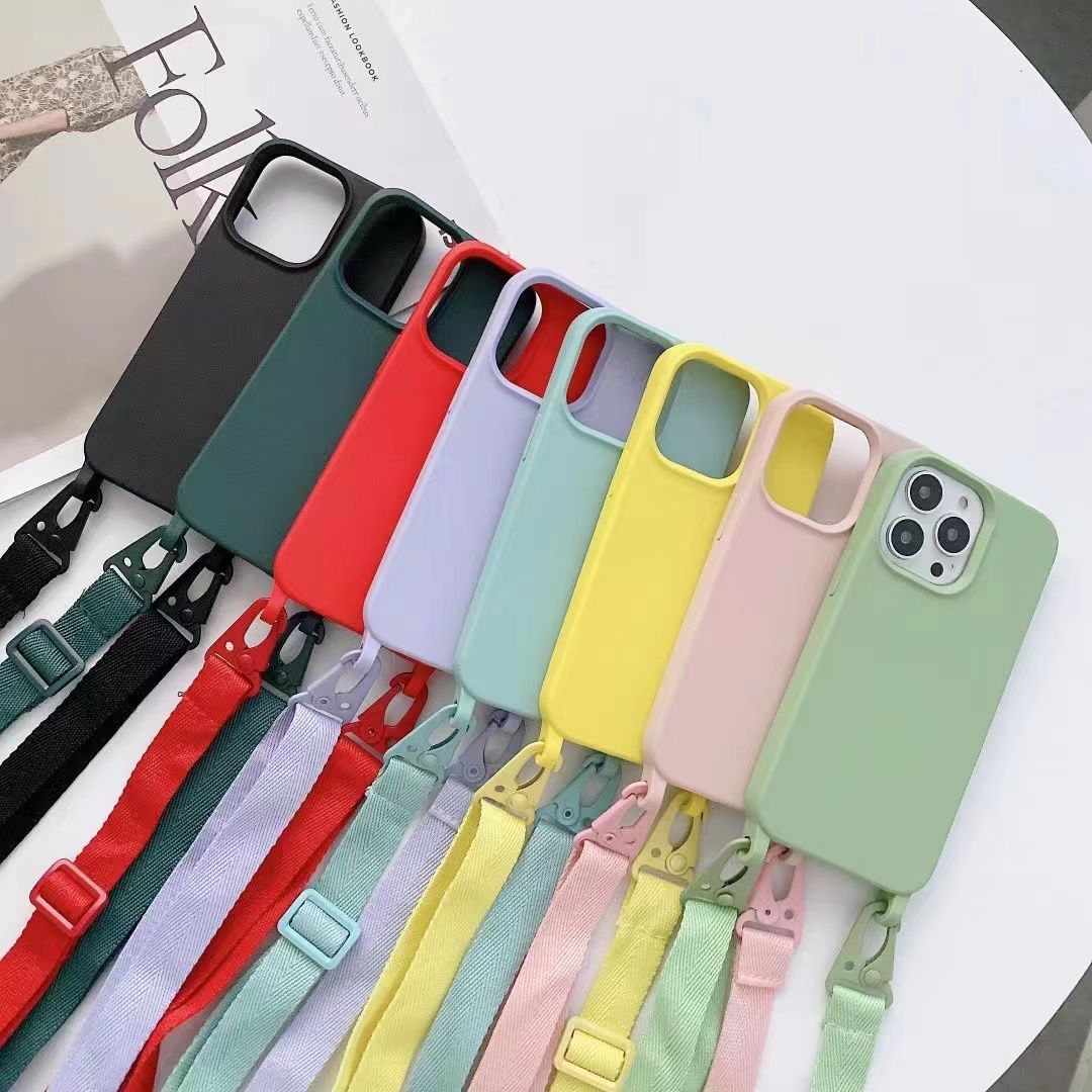 For Iphone Phone Cases Luxury Designer Crossbody Necklace Cord