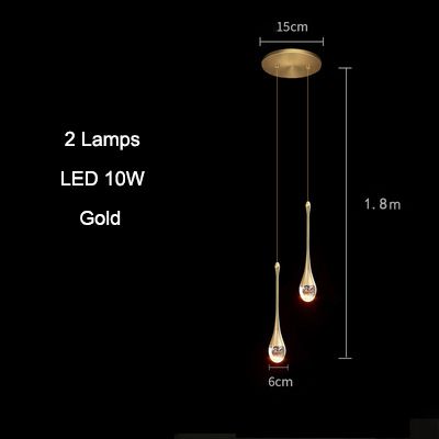 Lampada doppia oro 3 Colore nessun telecomando