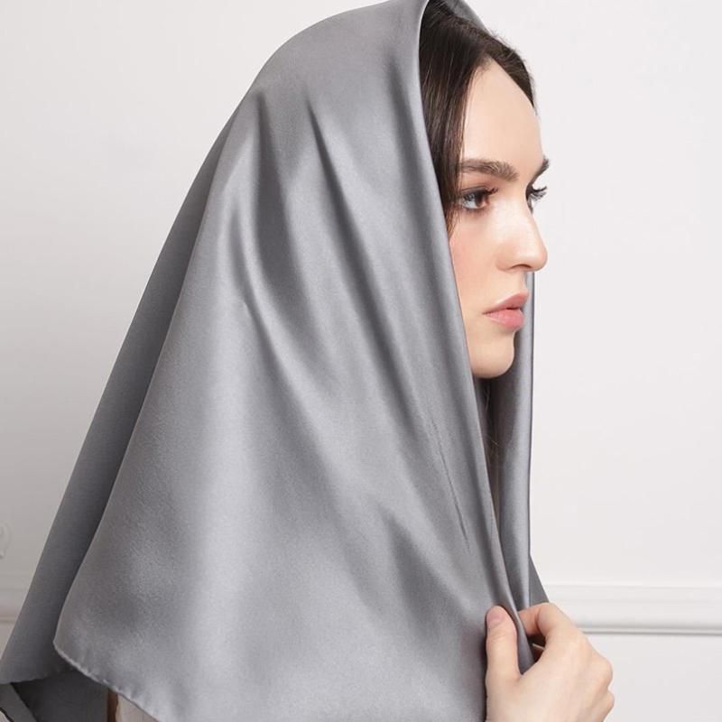 Cinza escuro hijab 90 x 90cm