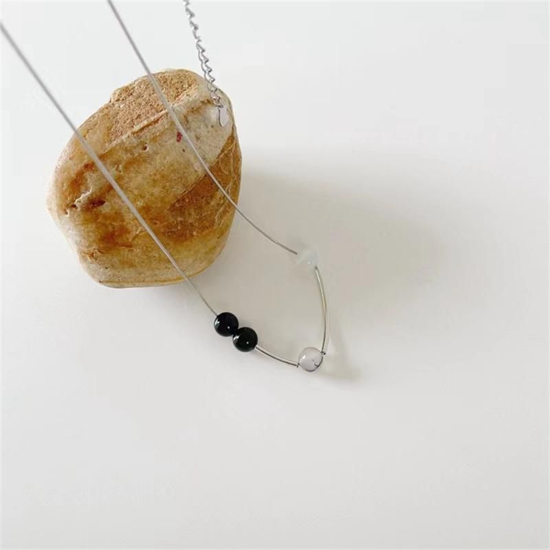Colliers pendentifs mode 2023 Vintage Hip Hop collier en pierre d'opale pour femmes colliers ras du cou en acier titane collier clavicule_voghion.com