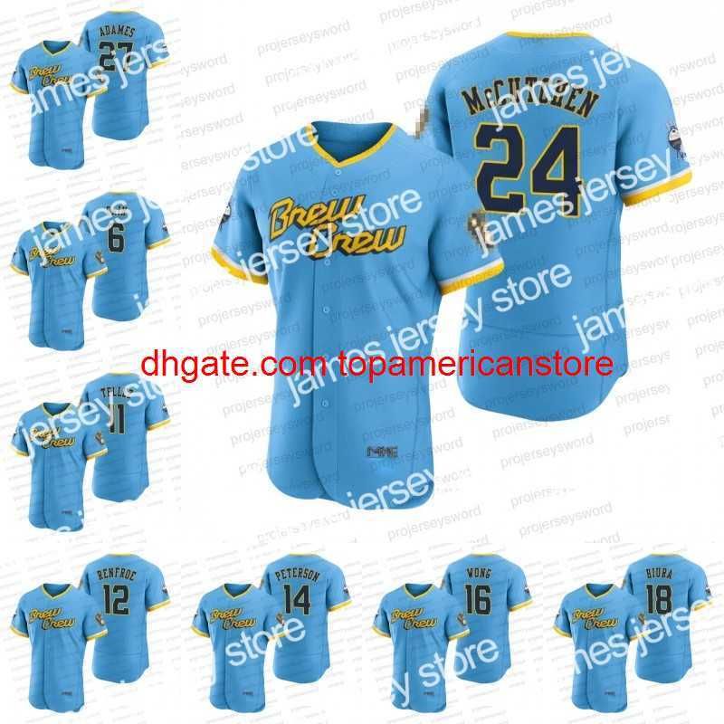 2022 City Connect Jersey 24 McCutchen 6 Lorenzo Cain 19 Yount