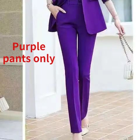 purple pants only