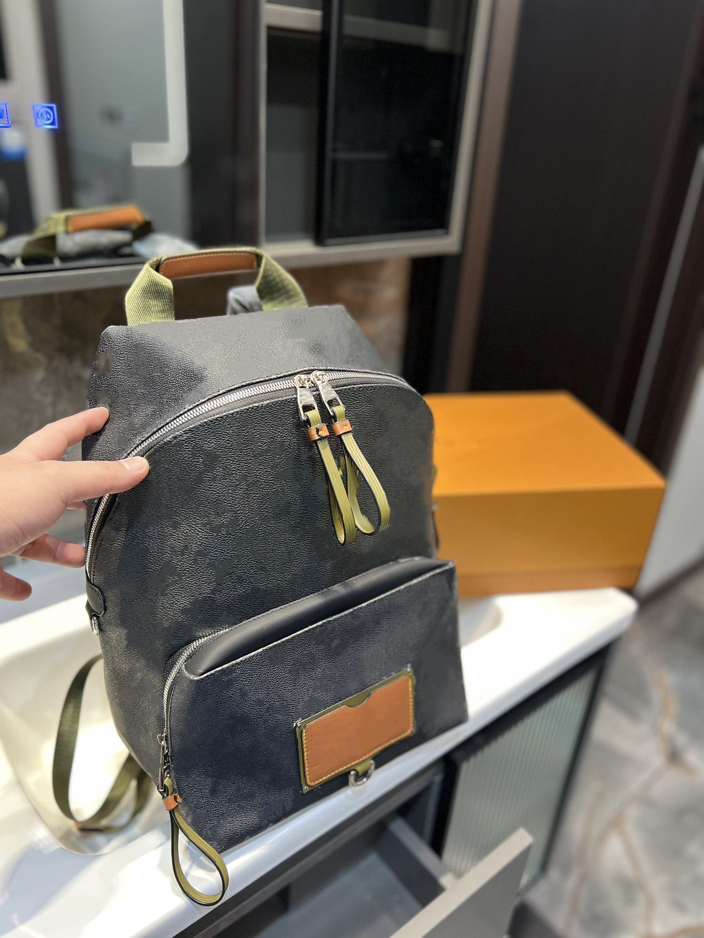 Designer Backpack Knapsack Book Bag Luxury Brand Bags Double Purse