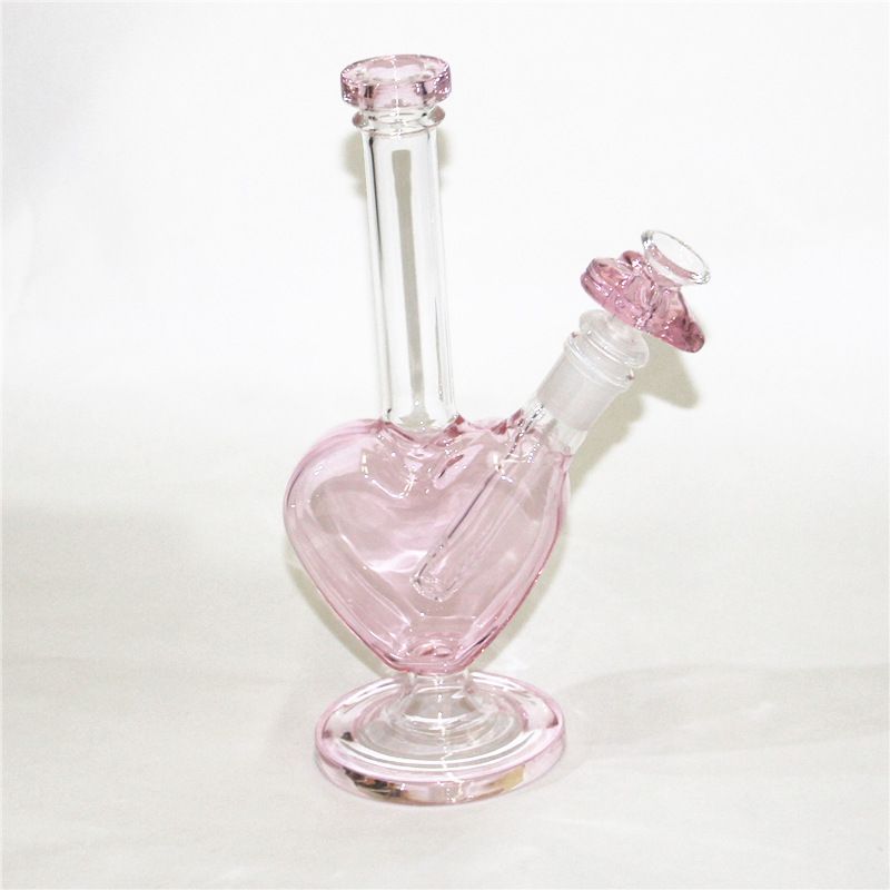 pink color+ heart shape glass bowl