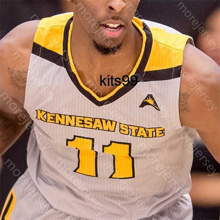 NBA-Kennesaw State Owls Basketball Jersey NCAA College Tyler Hooker Terrell  Burden Bryson Lockley Ugo Obineke Jamie Lewis Harris Danny Lewis