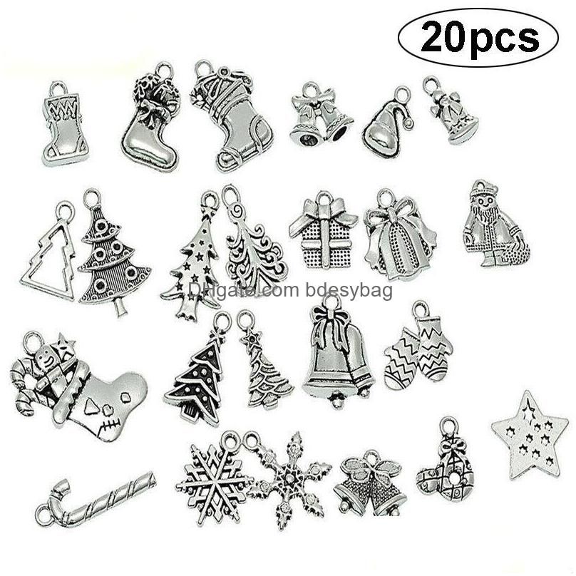 20Pcs Antique Silver Multi