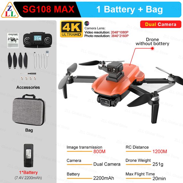 SG108 MAX Orange+1*Battery