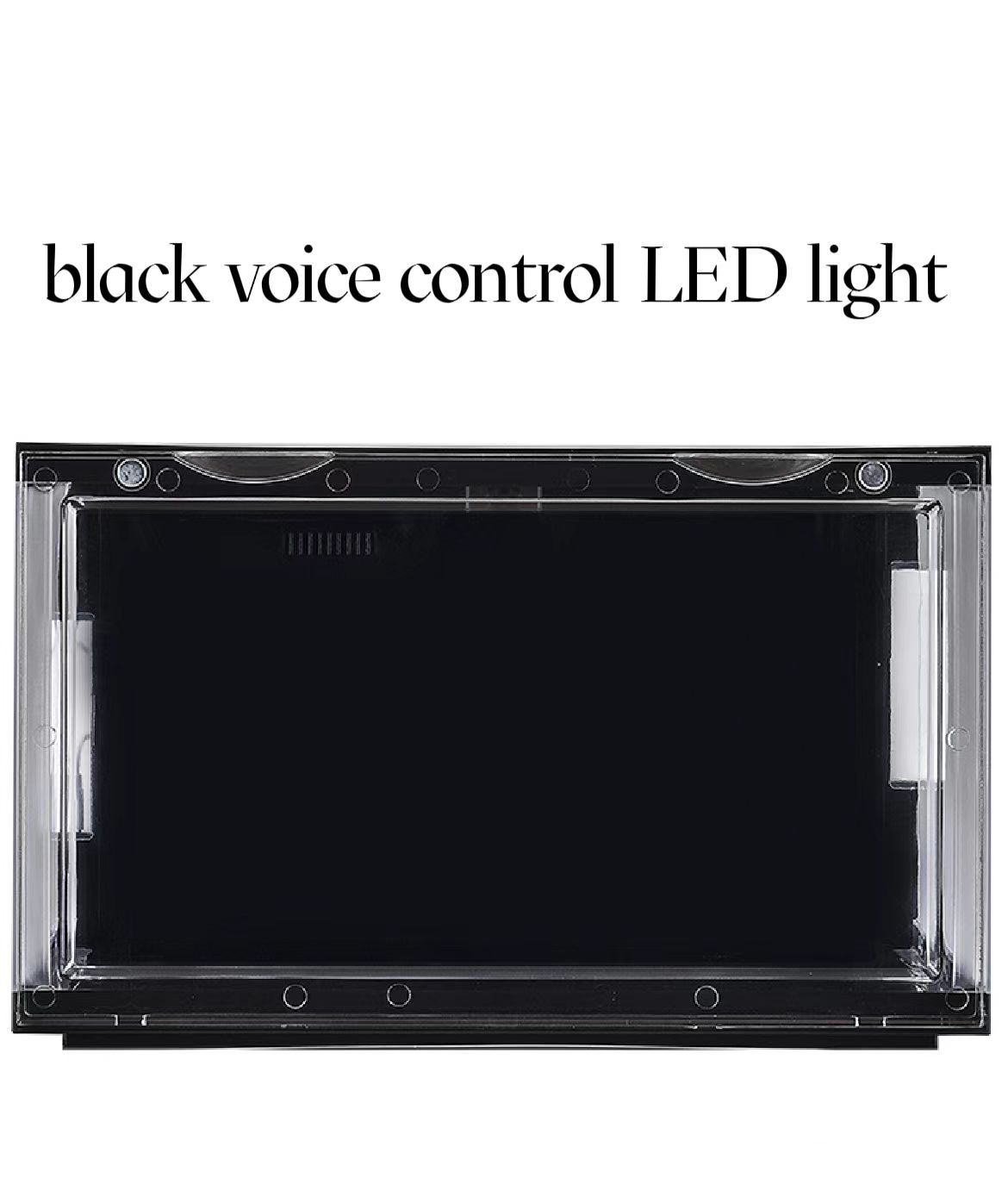 Controle de voz preto LED luz