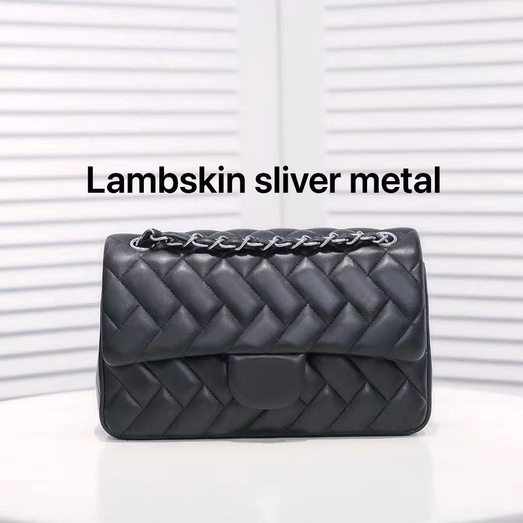 CF 25cm Lambskin Silver Metal