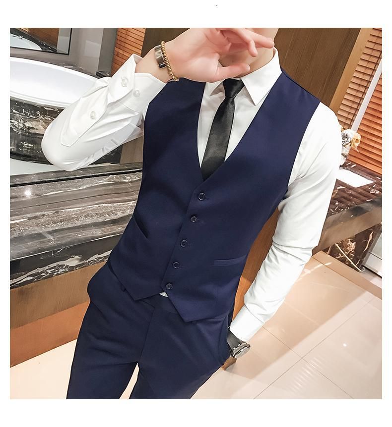 navy formal vest man