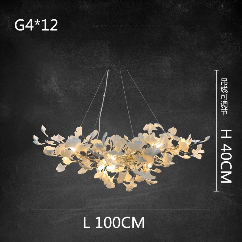 L100cm 3 색 변화 아크릴 잎