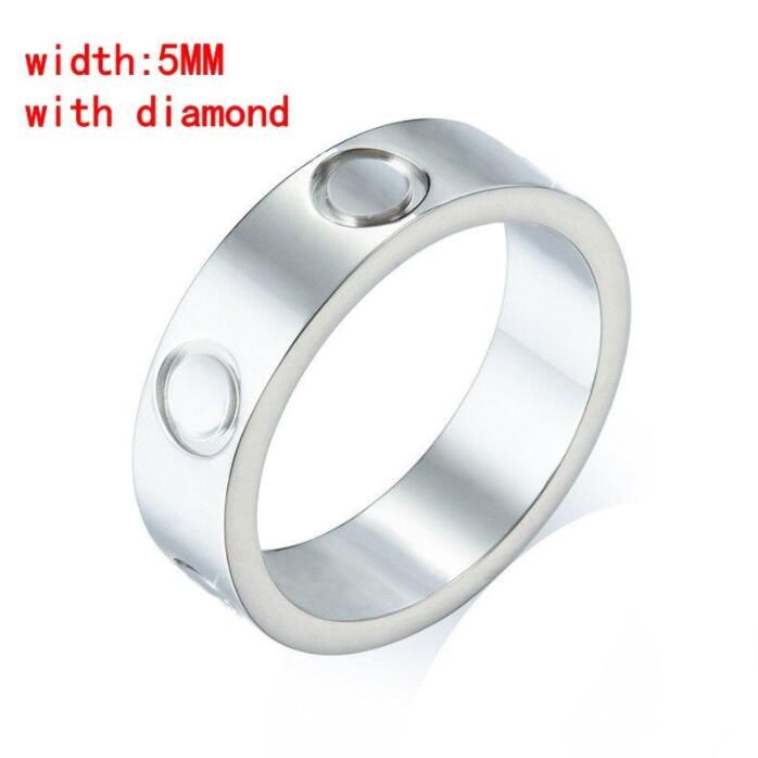 5mm zilver met diamant