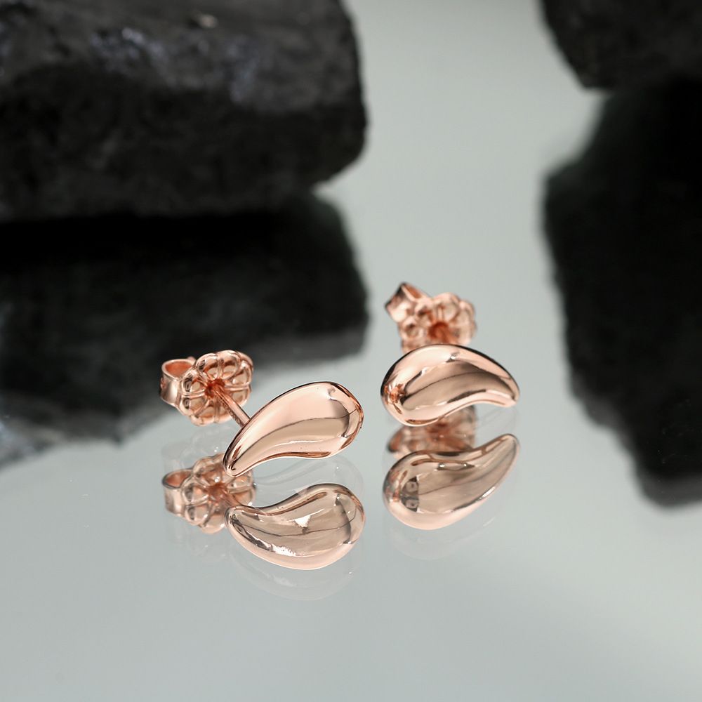 Boucles d'oreilles goutte d'eau rose