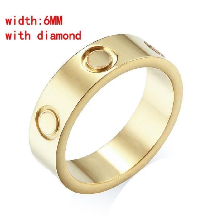 6mm goud met diamant