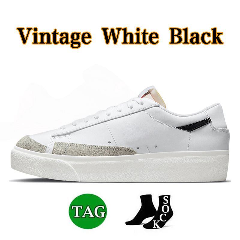 Vintage White Black