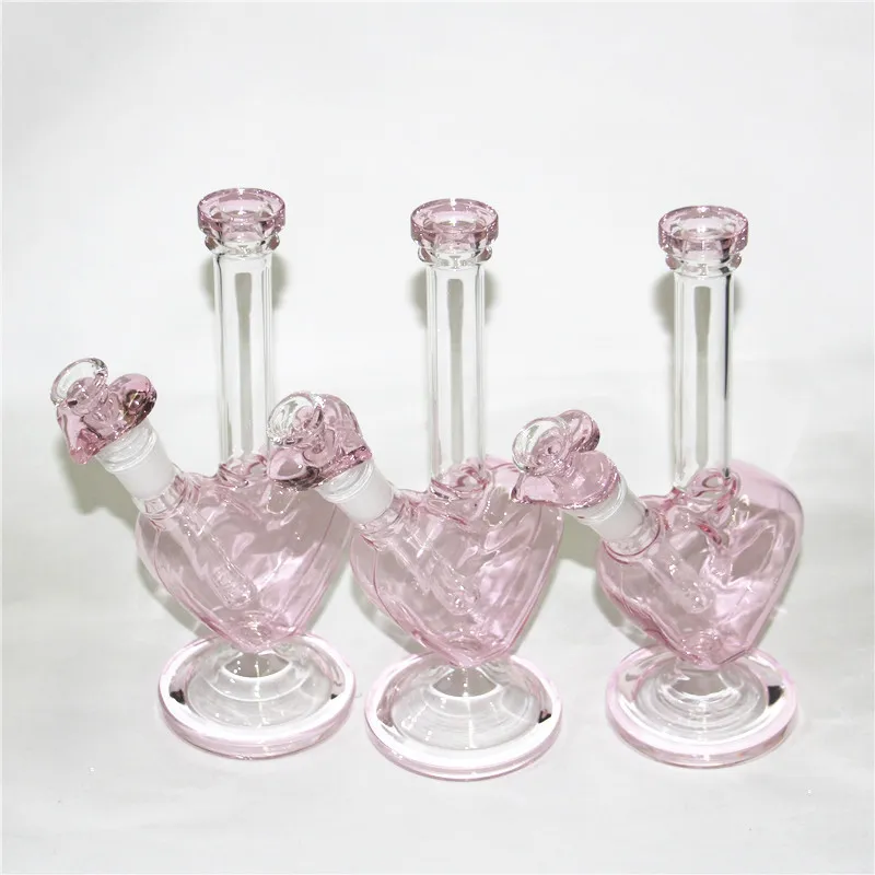 Розовый цвет + стеклянная чаша в форме сердца