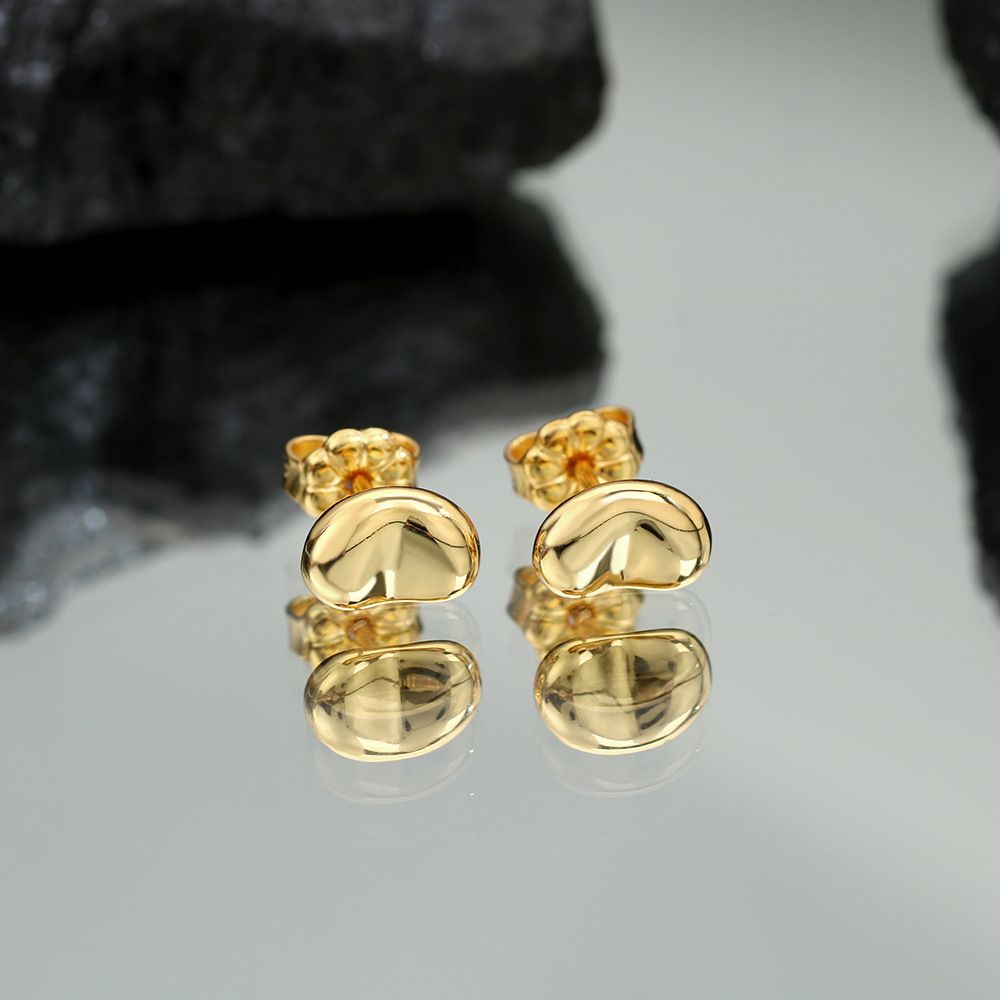 Gold Beans Earrings