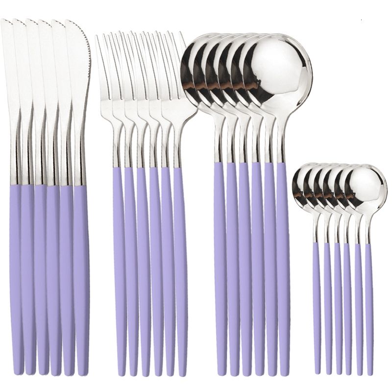 purple silver 24pcs